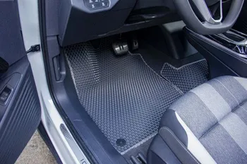 EVA koberce šedá struktura se šedým lemem pro Volkswagen ID.4